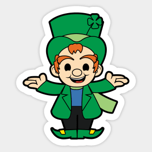 Lucky The Leprechaun Mascot Sticker